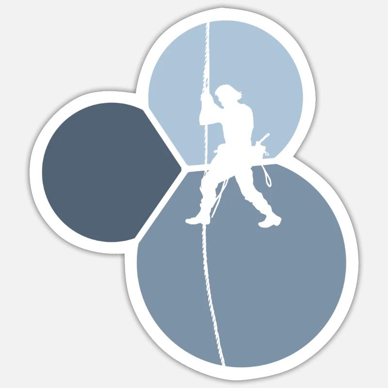 Alpinisme, Escalade, Escalade - Sticker taille S (10 x 10 cm) - blanc mat