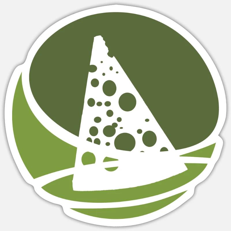 Emmentaler Käse Parmesan - Sticker Größe S (10 x 10 cm) - Mattweiß