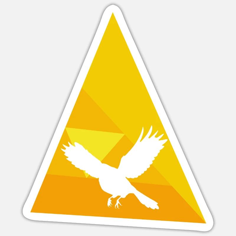 Oiseau, Oiseau, Volée D’oiseaux - Sticker taille S (10 x 10 cm) - blanc mat