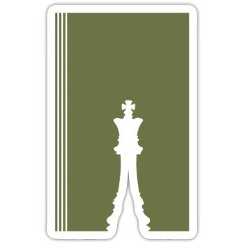 Schach Schachbrett Strategie - Sticker Größe S (10 x 10 cm) - Mattweiß - Vorne