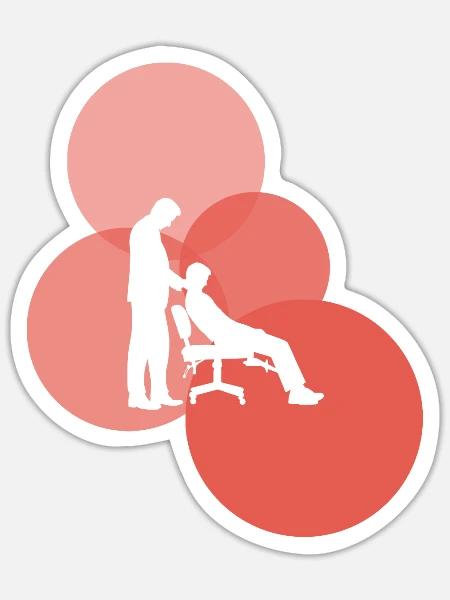 Mediziner Chiropraktik Chiropraktiker - Sticker Größe S (10 x 10 cm) - Mattweiß