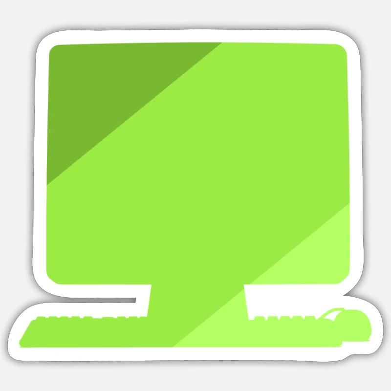 Computer Tech Tech - Sticker Größe S (10 x 10 cm) - Mattweiß