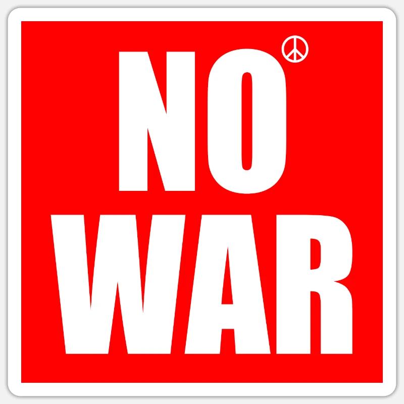 No war - Sticker Größe S (10 x 10 cm) - Mattweiß