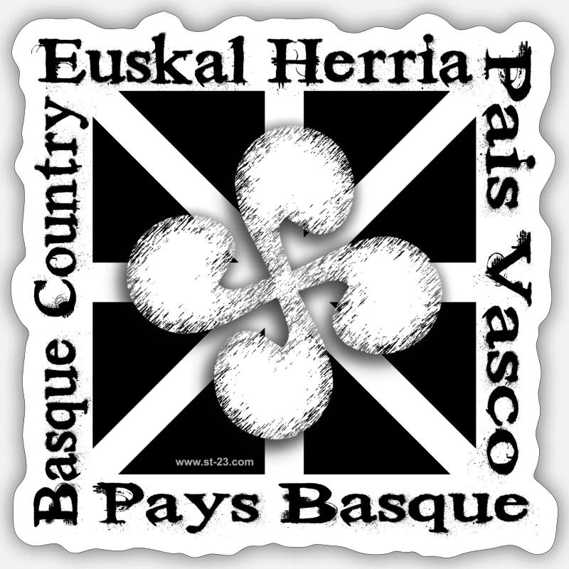 Croix Basque "Lauburu" Sticker taille S (10 x 10 cm)