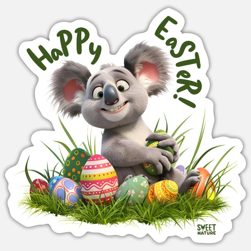 Frohe Ostern Sticker Größe S (10 x 10 cm)