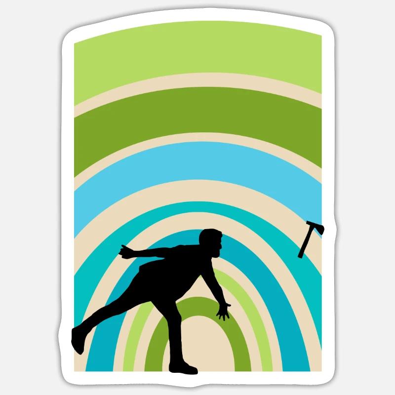 Axe Throwing Axe Thrower - Sticker size S (10 x 10 cm) - white matte