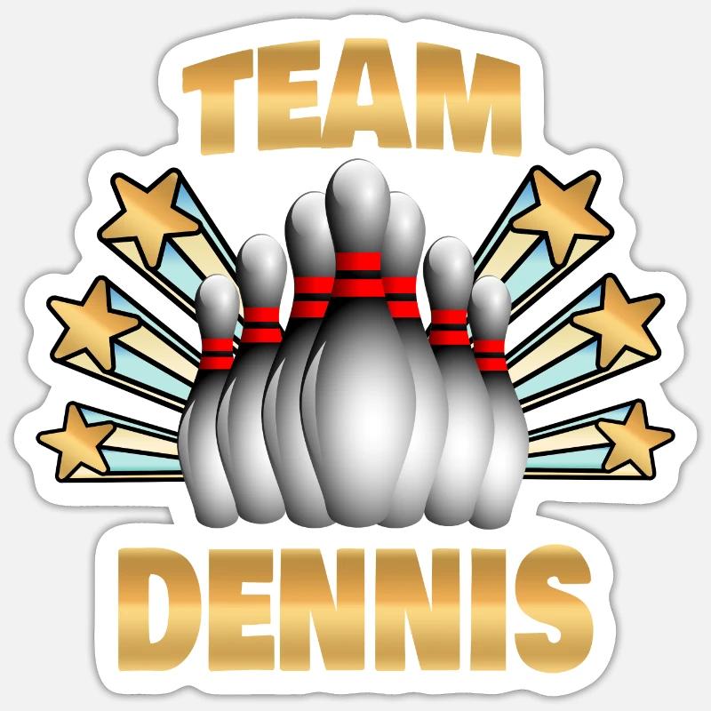 Bowling Dennis - Sticker taille S (10 x 10 cm) - blanc mat