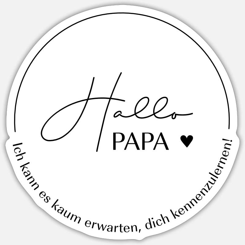 Hallo Papa Sticker Größe S (10 x 10 cm)