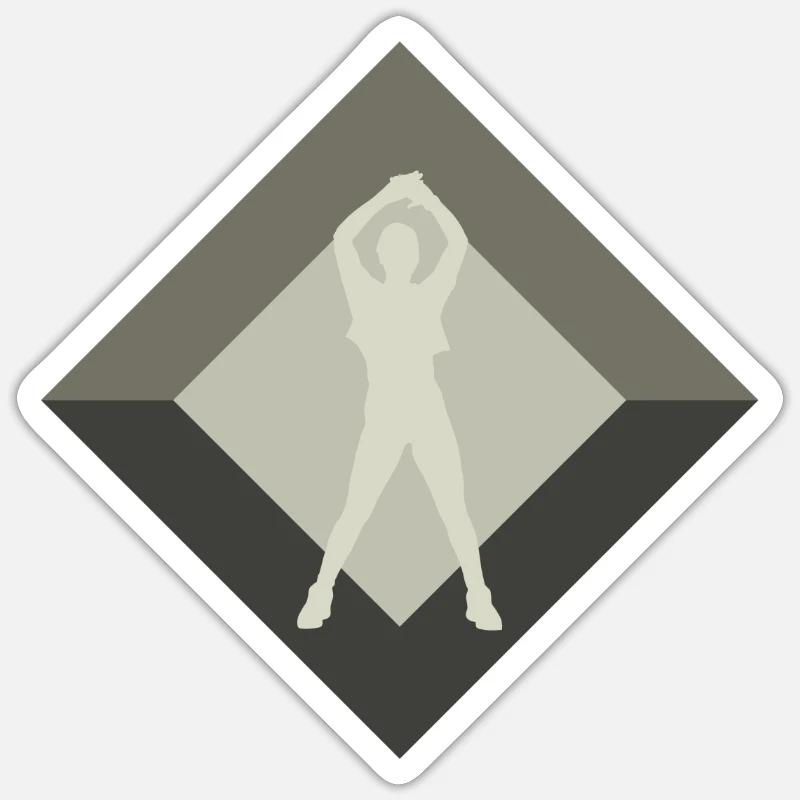 Aerobics Acrobatics Aerobics - Sticker size S (10 x 10 cm) - white matte