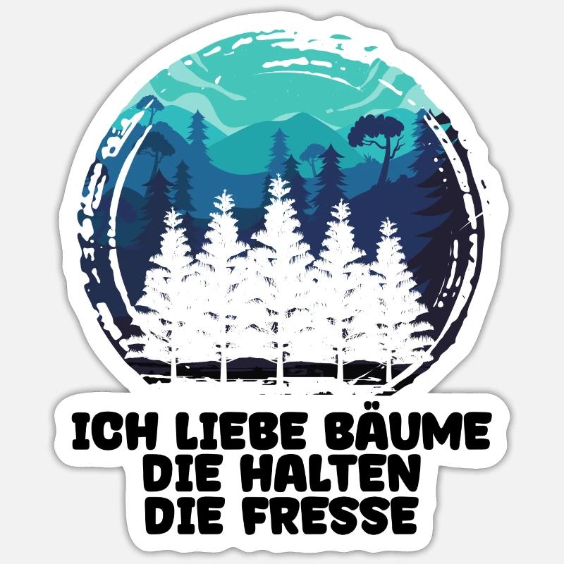 Déclaration forestière arbre bûcheron bois boiseries Sticker taille S (10 x 10 cm)
