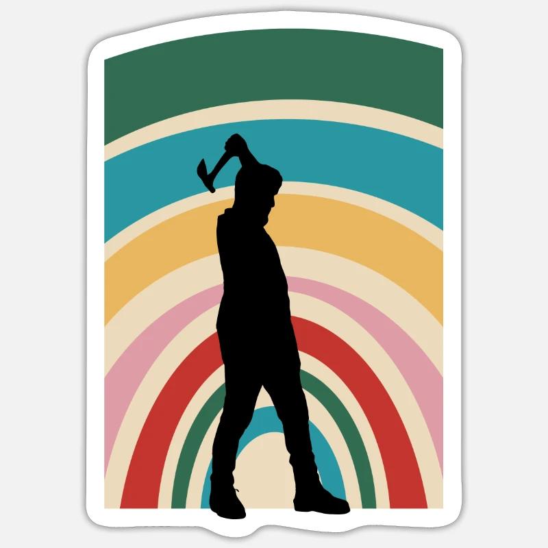 Axt Axe Lancer Hache Lancer Sticker taille S (10 x 10 cm)