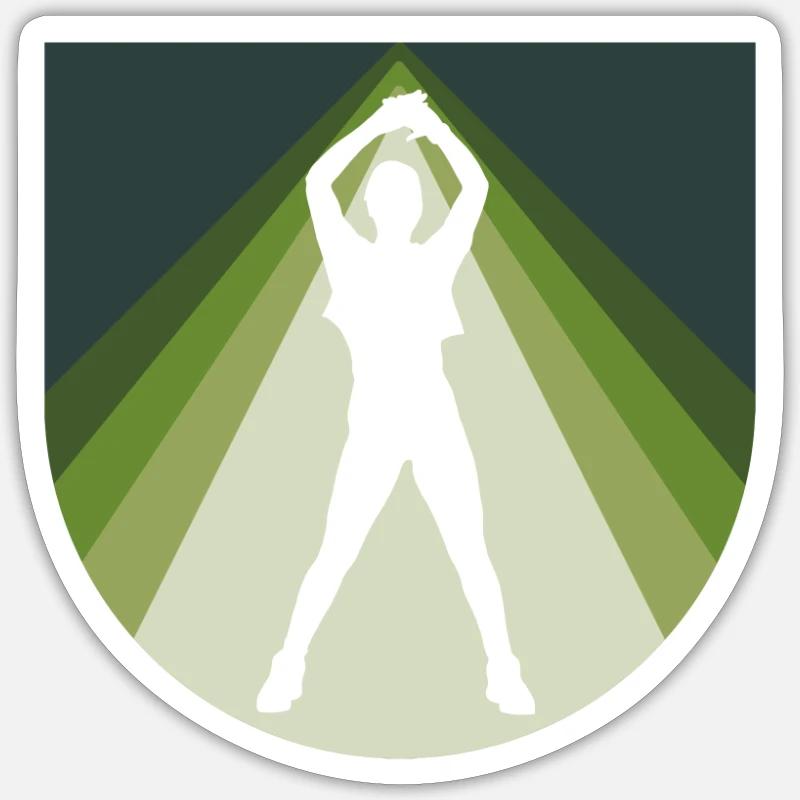 Aerobics Exercise Sticker size S (10 x 10 cm)