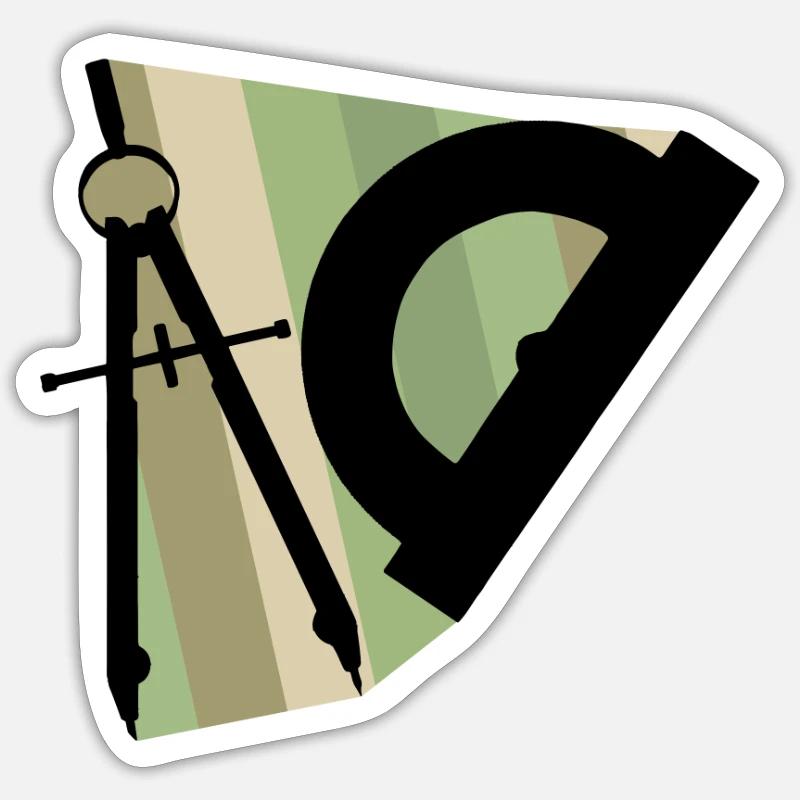 Etudiant Architecte - Sticker taille S (10 x 10 cm) - blanc mat