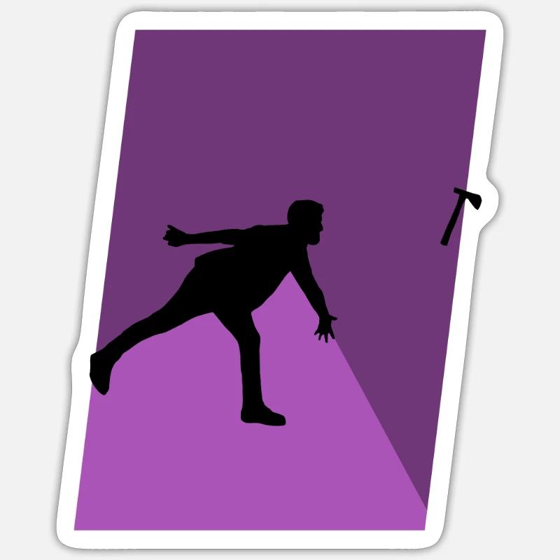 Axt Axe Lancer Hache Lancer Sticker taille S (10 x 10 cm)