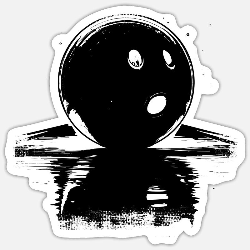 Boule de bowling Sticker taille S (10 x 10 cm)