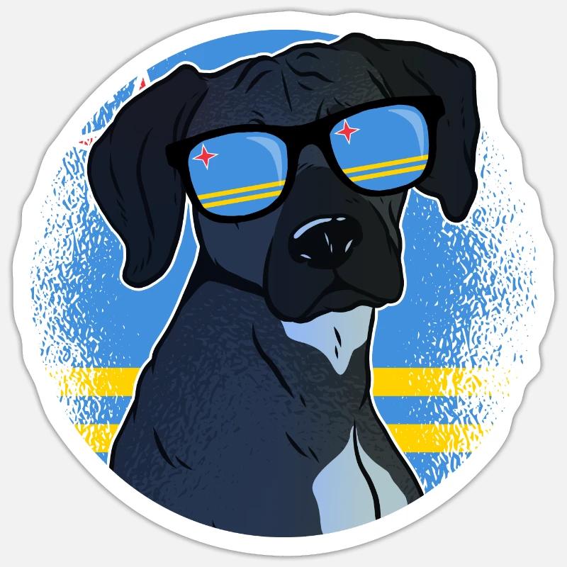 Aruba - Sticker size S (10 x 10 cm) - white matte