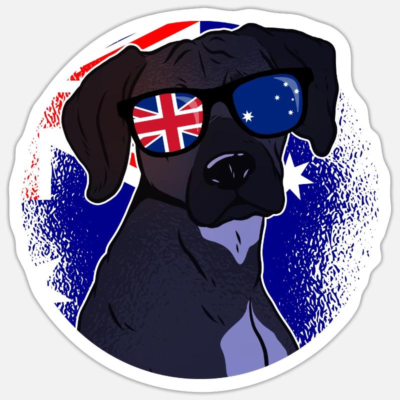 Australie - Sticker taille S (10 x 10 cm) - blanc mat