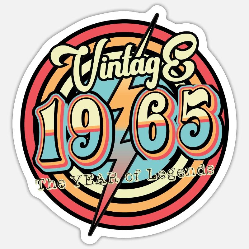 Millésime 1965 - Sticker taille S (10 x 10 cm) - blanc mat