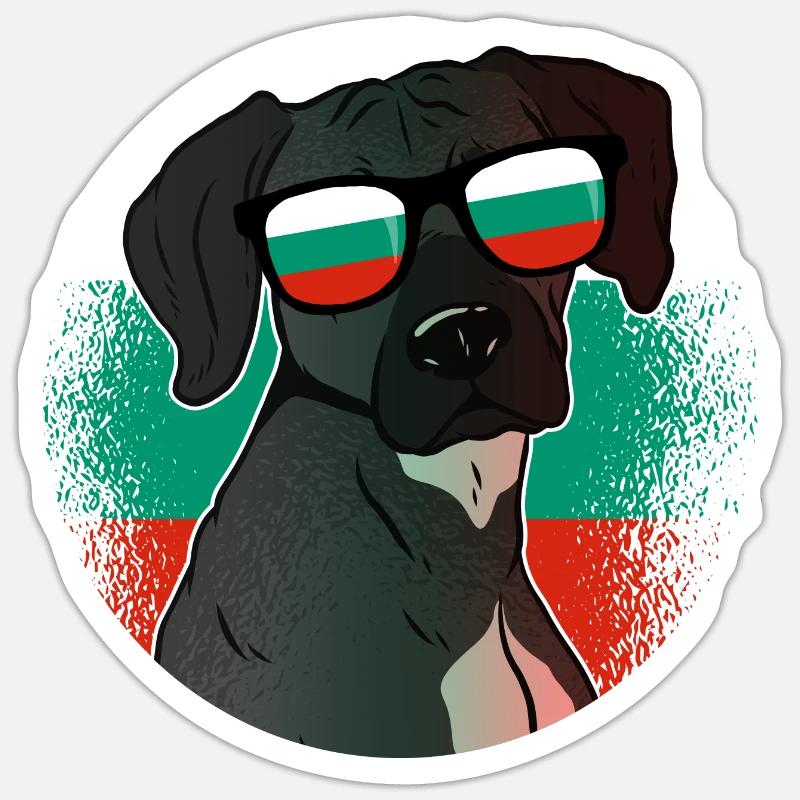 Bulgarie - Sticker taille S (10 x 10 cm) - blanc mat