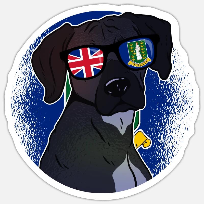 Îles Vierges britanniques - Sticker taille S (10 x 10 cm) - blanc mat