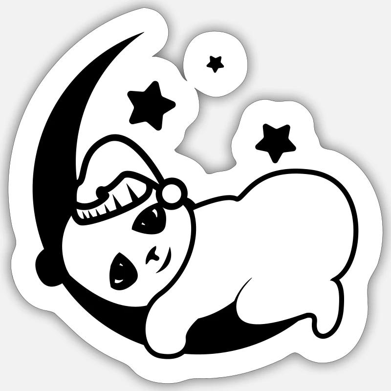 Cute Sleeping Panda Mingion - Sticker size S (10 x 10 cm) - white matte