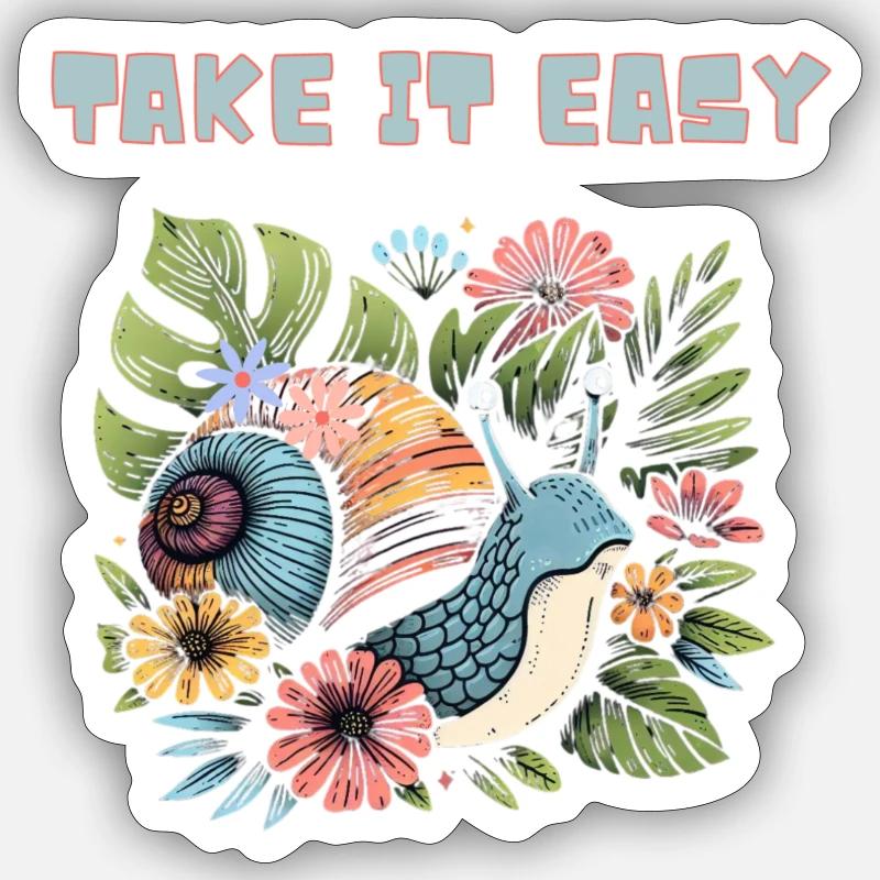 Take It Easy Slugger Sticker size S (10 x 10 cm)