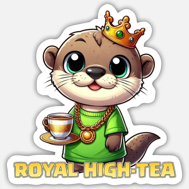 Teatime - Sticker size S (10 x 10 cm) - white matte