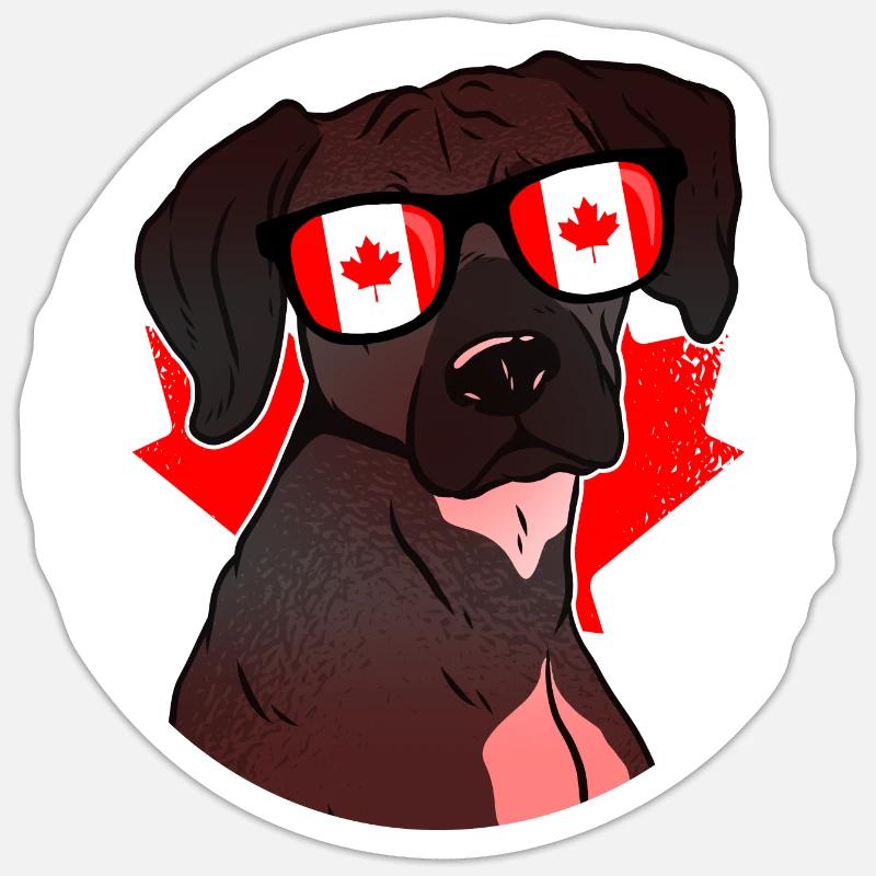 Canada - Sticker taille S (10 x 10 cm) - blanc mat