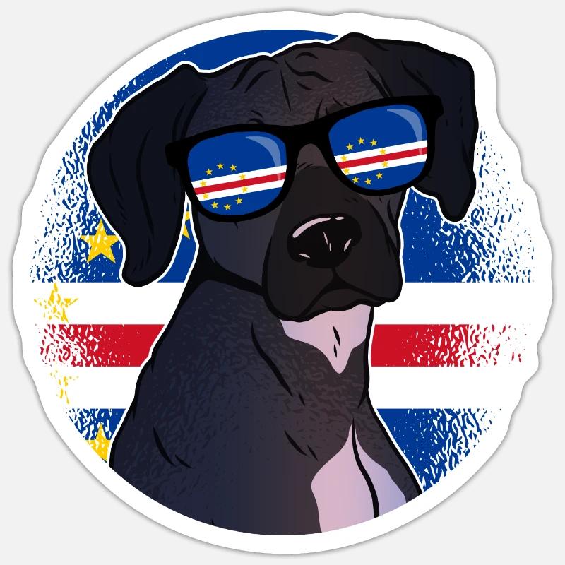 Kap Verde - Sticker Größe S (10 x 10 cm) - Mattweiß