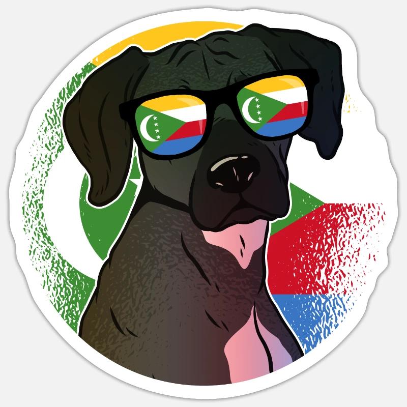 Comoros - Sticker size S (10 x 10 cm) - white matte