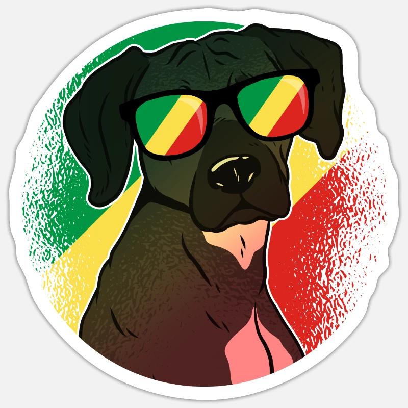 Congo Republic - Sticker size S (10 x 10 cm) - white matte