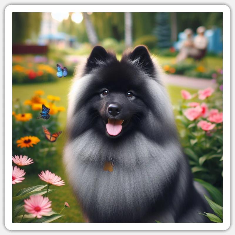 Wolspitz Keeshond - Sticker size S (10 x 10 cm) - white matte