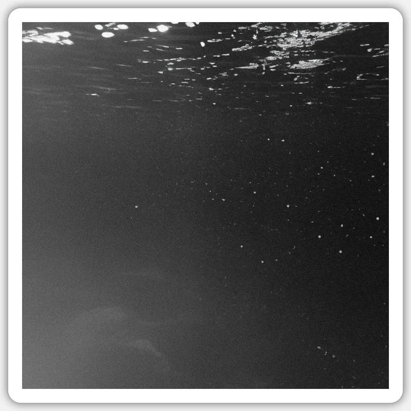 dans l’eau - Sticker taille S (10 x 10 cm) - blanc mat