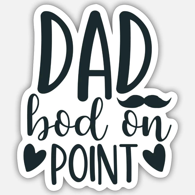 DAD bod on POINT Sticker Größe S (10 x 10 cm)