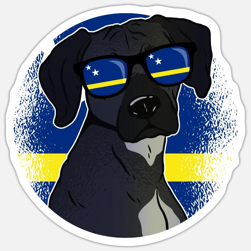 Curaçao - Sticker size S (10 x 10 cm) - white matte