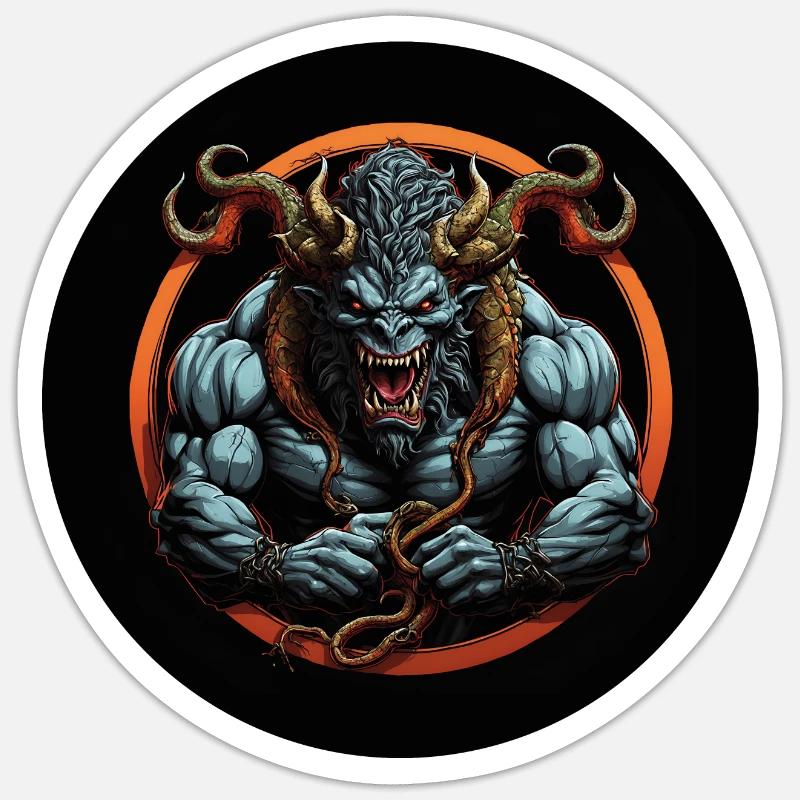 Muscular Devil Sticker size S (10 x 10 cm)