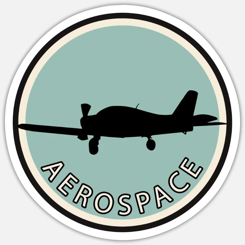 Aviation Flying Pilot - Sticker size S (10 x 10 cm) - white matte