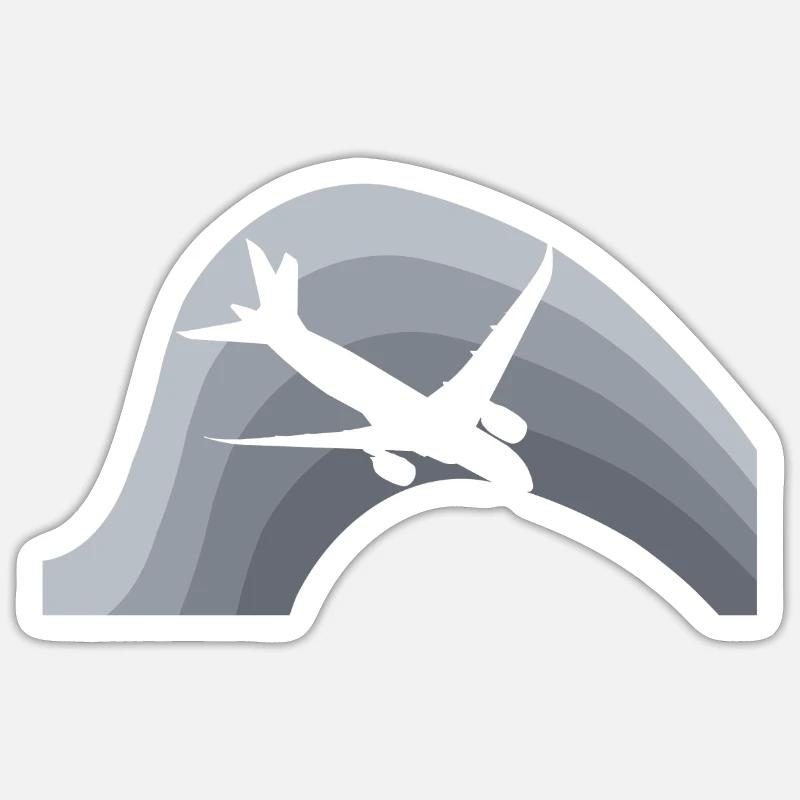 Luftfahrt Flieger Sticker Größe S (10 x 10 cm)