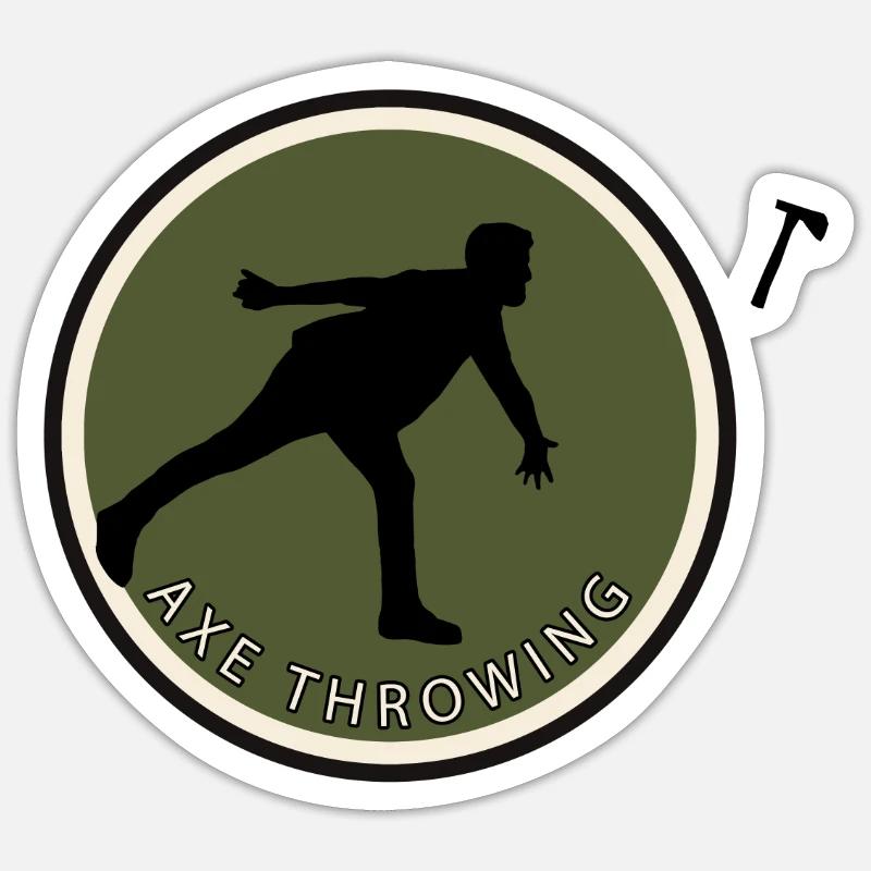 Axtwerfen Doppelaxt Axe Throwing Sticker Größe S (10 x 10 cm)