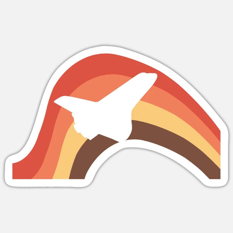 Flugzeug Luftfahrt - Sticker Größe S (10 x 10 cm) - Mattweiß