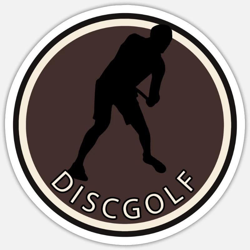 Disc Golfer Disc Golfer Disc Golf - Sticker taille S (10 x 10 cm) - blanc mat