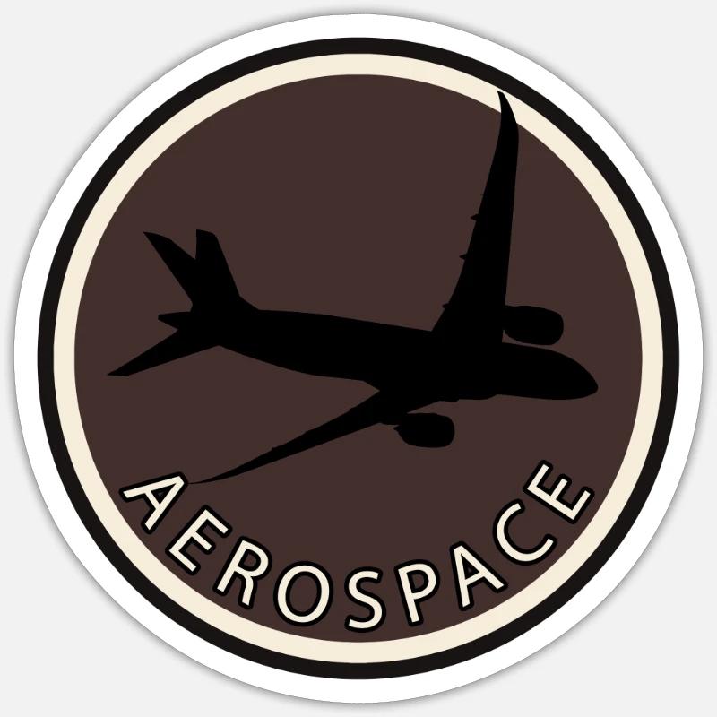 Luftfahrt Aerospace Pilot - Sticker Größe S (10 x 10 cm) - Mattweiß