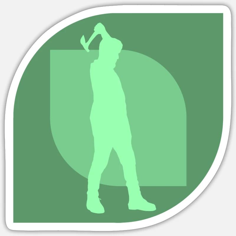 Axt Doppelaxt Axe Throwing Sticker Größe S (10 x 10 cm)