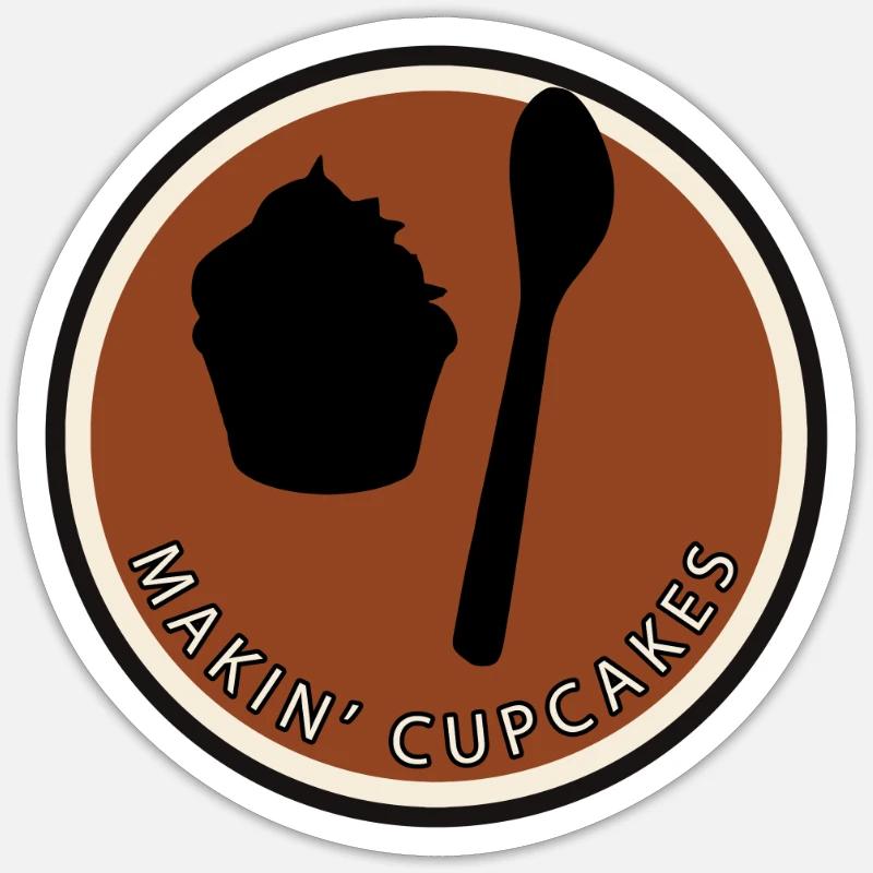 Cupcake Bäckerin Sticker Größe S (10 x 10 cm)
