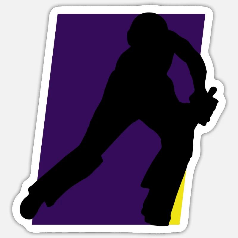Lanceur Sport Cricket - Sticker taille S (10 x 10 cm) - blanc mat