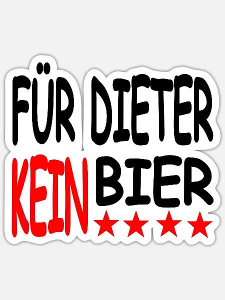 Bier - Sticker Größe S (10 x 10 cm) - Mattweiß