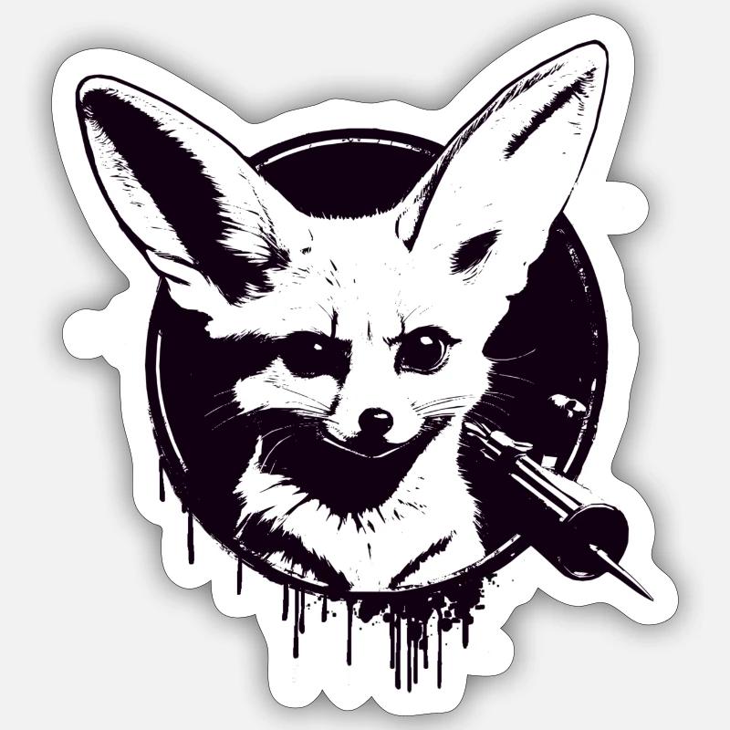 Fennec - Sticker size S (10 x 10 cm) - white matte