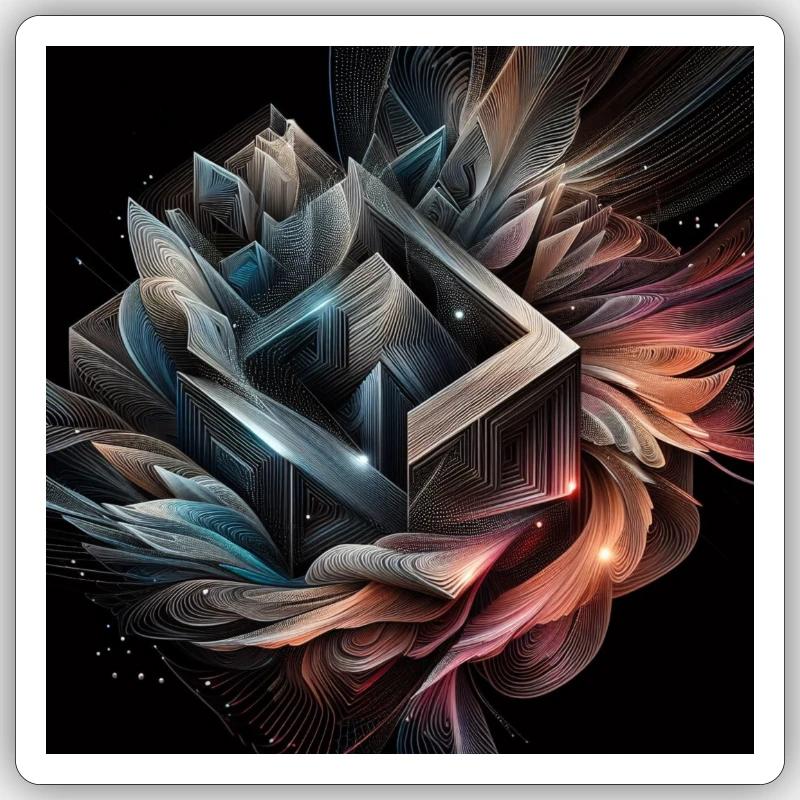 The Cube Metaverse - Sticker size S (10 x 10 cm) - white matte