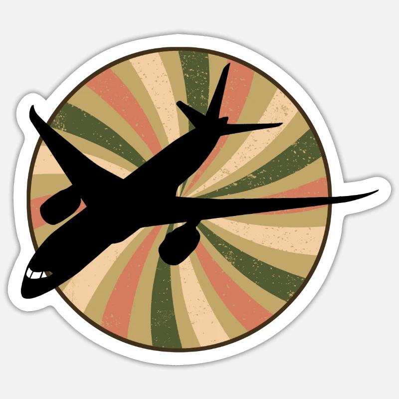 Luftfahrt Pilot Fliegen - Sticker Größe S (10 x 10 cm) - Mattweiß