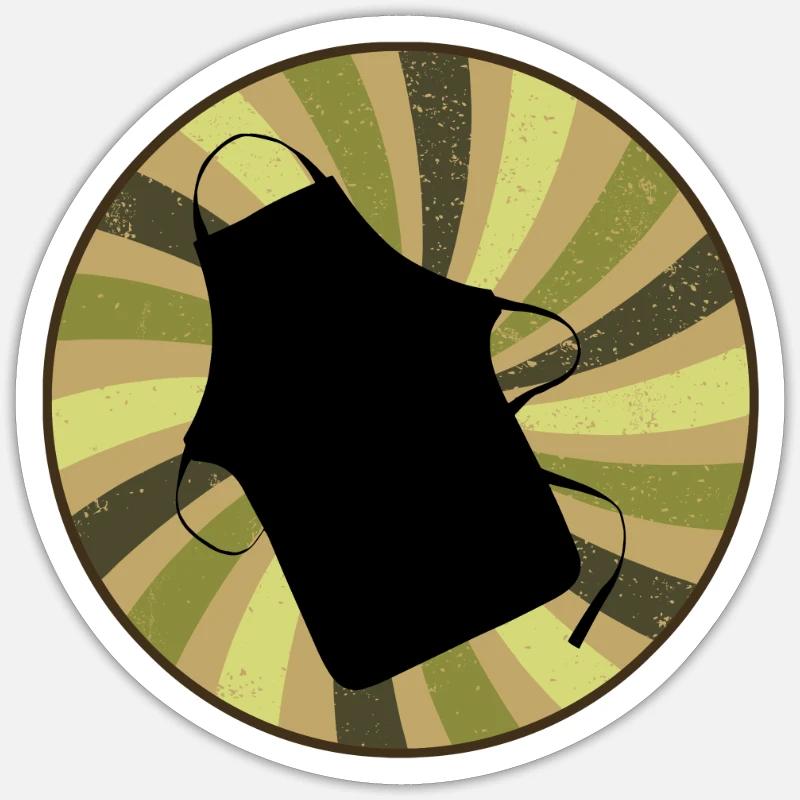 Backwaren Backen - Sticker Größe S (10 x 10 cm) - Mattweiß
